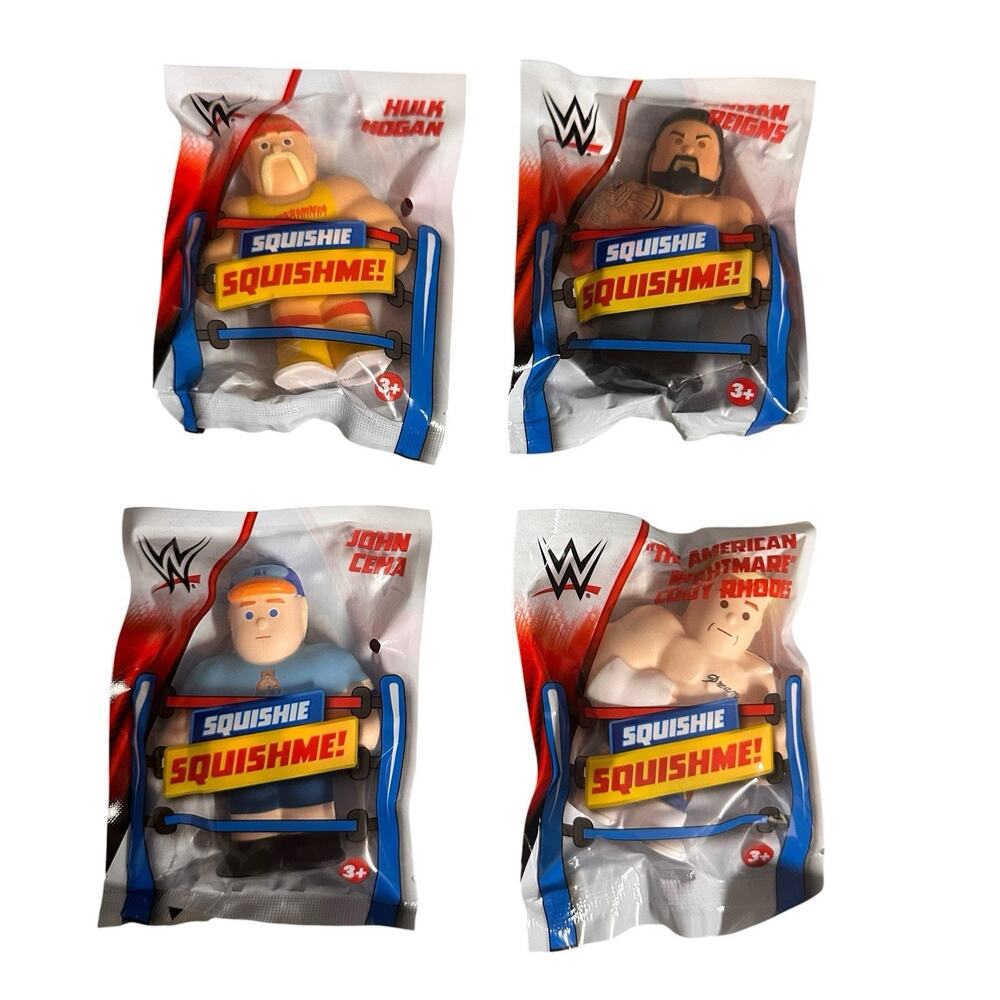 WWE Squishme John Cena Cody Rhodes Roman Reigns Hulk Hogan Complete Set New